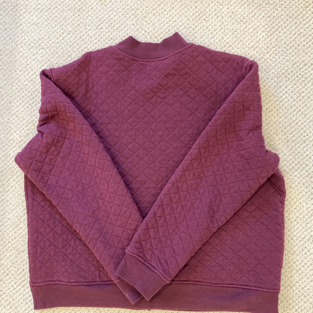 Athletic Works Womens XL Burgundy/Maroon Quilted Full Zip Jacket - Picture 5 of 6